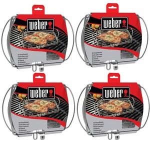 4-Pack Stainless Steel Fish Grill Baskets BBQ Nonstick Fits All Grills 8.3x6.9